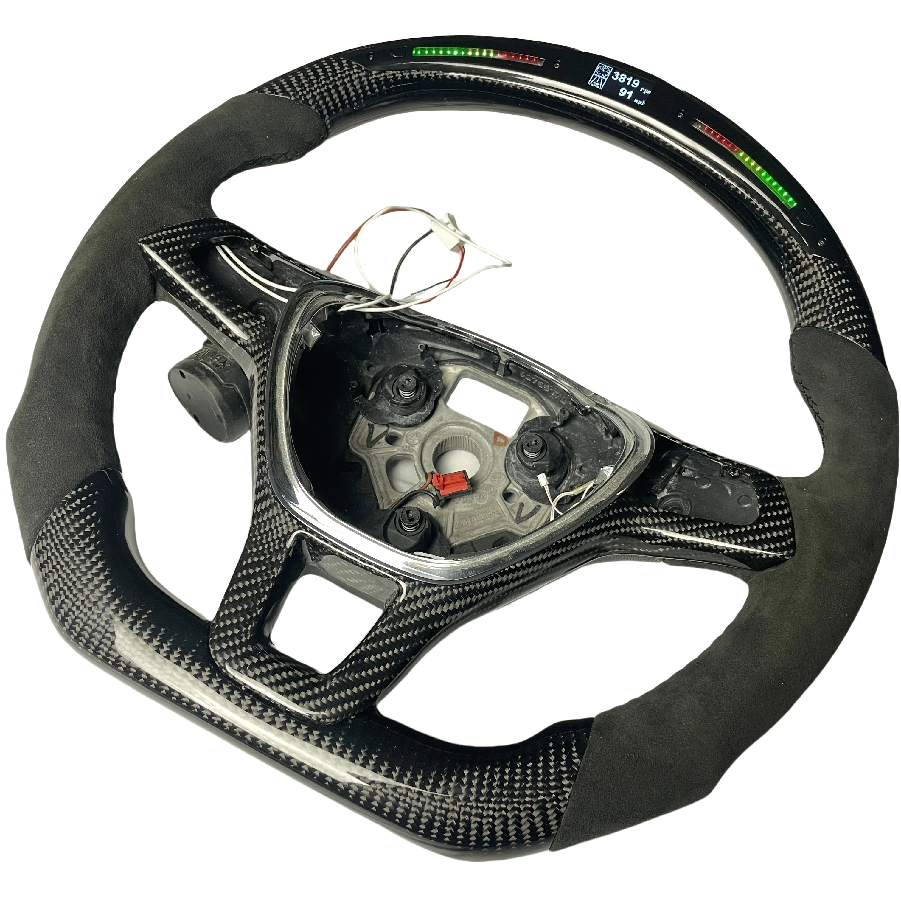 Durable Genuine Carbon Fiber LED Car Steering Wheel for VW Golf Mk7 Gti GTR GTS GTD Sports Style Design
