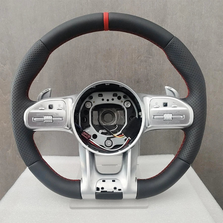 For Mercedes AMG a B C E S G V Series Flat Bottom Car Driving Modification Steering Wheel