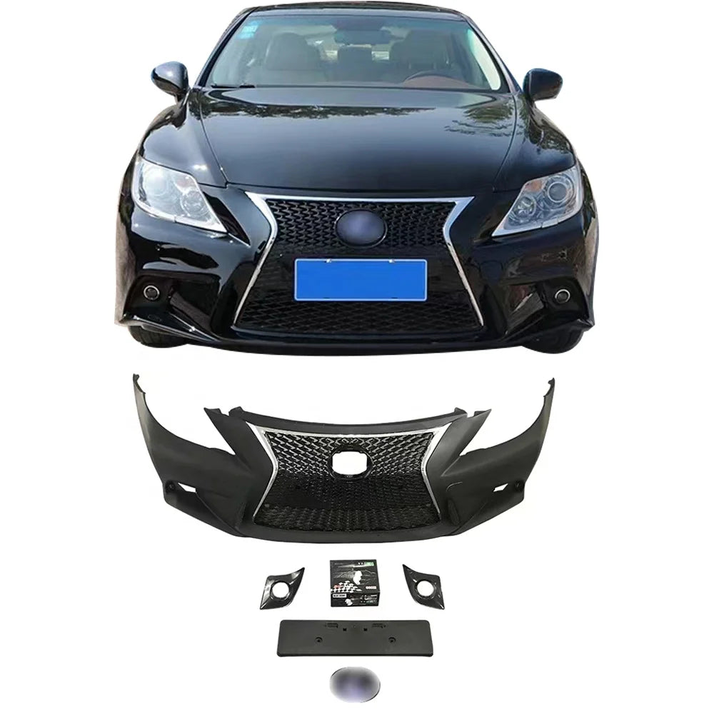 Car Front Bumper for 2006-2012 Lexus LS460 Car Bodykit for LEXUS LS460 to ISF Style  Front Bumper Plastic Materia