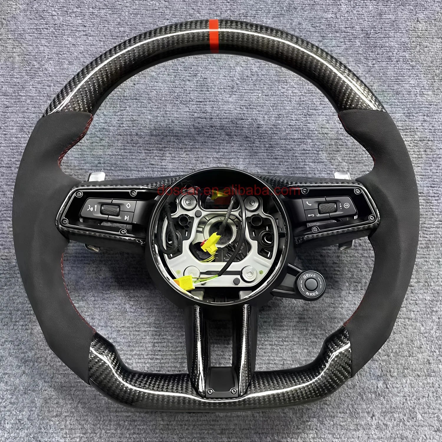 Car Accessories Full Beige Leather Handle Black Rivet Frame Steering Wheel for Cayenne Panamera Cayman Boxster carrera DOS