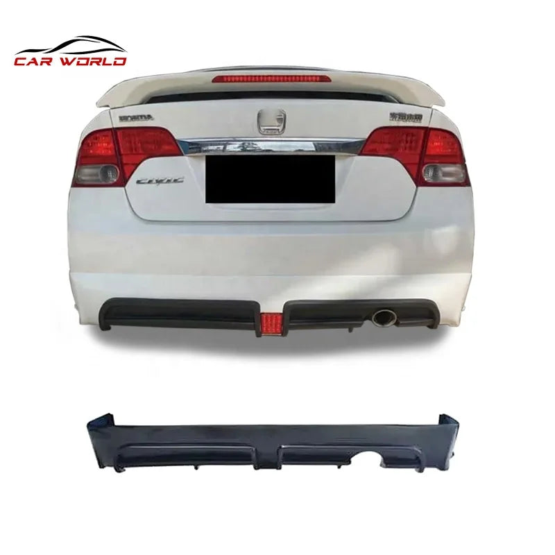Front Lip Rear Lip Side Skirts  for Honda Civic 2006-2008 Body Kit ABS Material Diffuser Bumper Car Accessories Parts