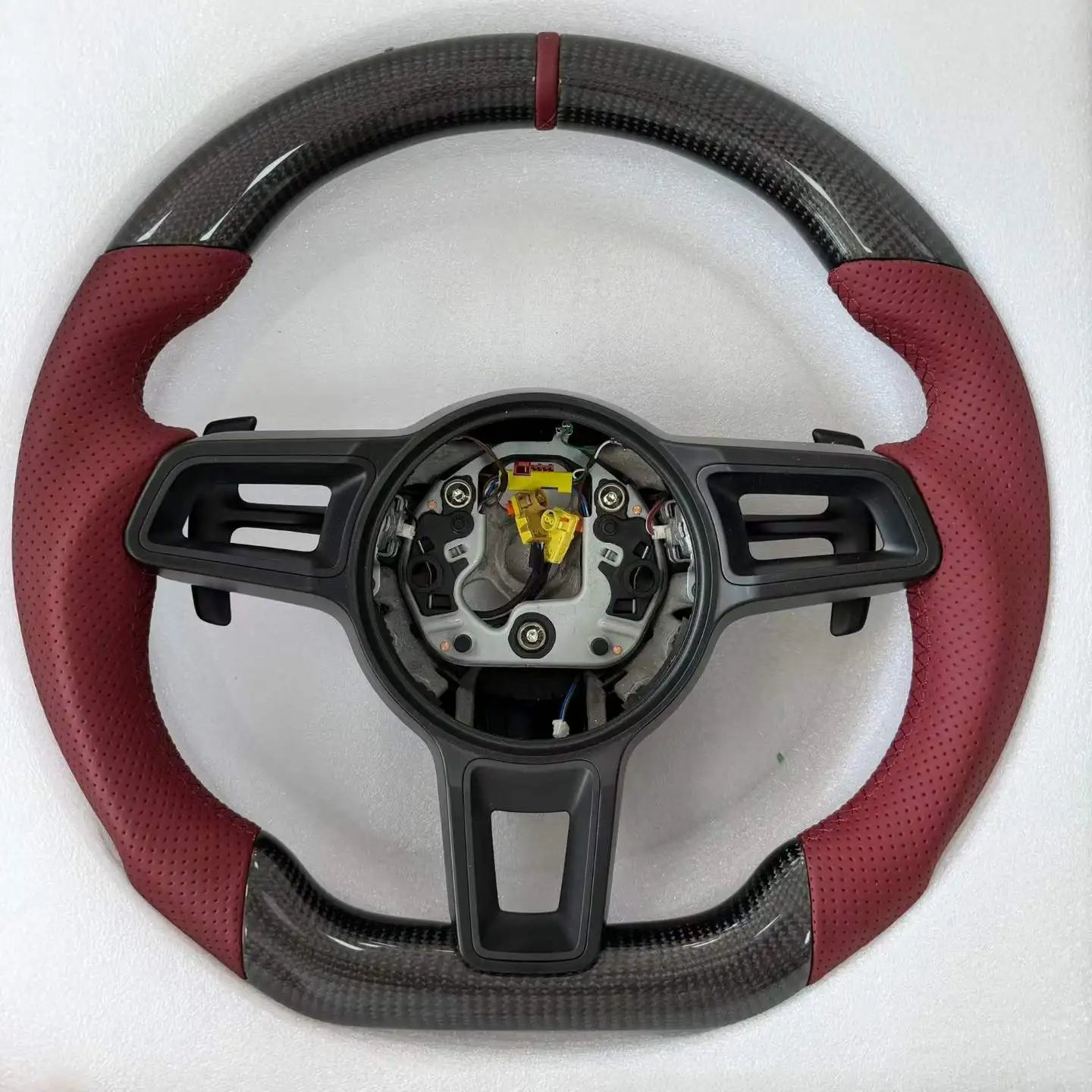 Upgrade Volant Full Leather Steering Wheel for Porsche Panamera Cayenne Taycan Macan Cayman 987 911 718 996 997 981 957 Models