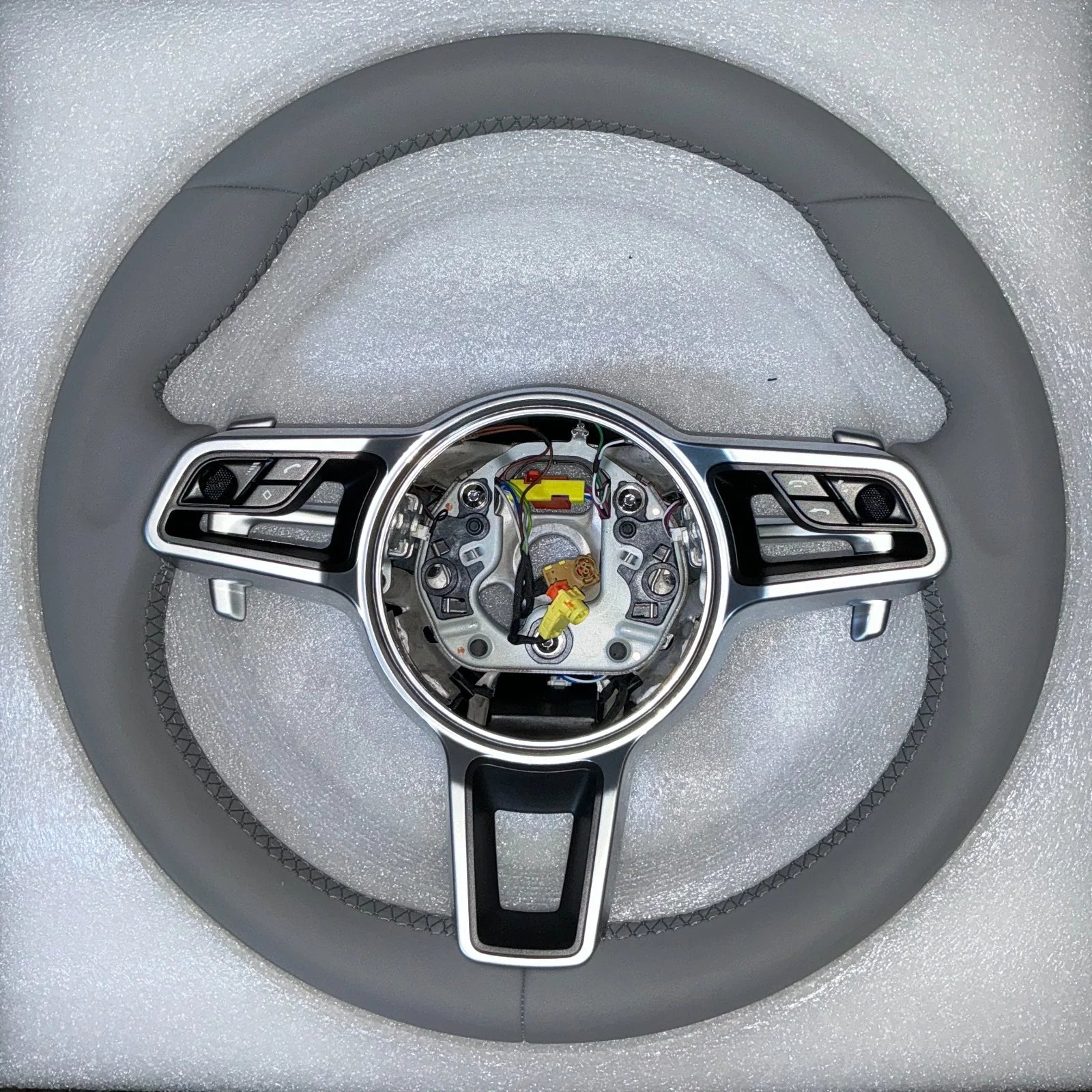 Upgrade Volant Full Leather Steering Wheel for Porsche Panamera Cayenne Taycan Macan Cayman 987 911 718 996 997 981 957 Models