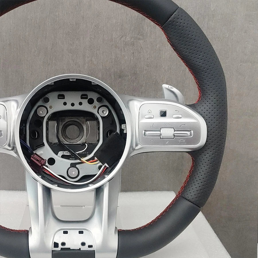 For Mercedes AMG a B C E S G V Series Flat Bottom Car Driving Modification Steering Wheel