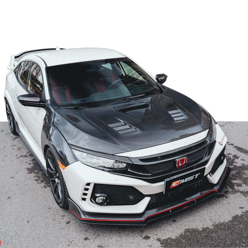 High Quality Body Kits for Honda civic Type R 2018 2019 2020 Front Lip Diffuser Fender and Hood for Civic Type R Bodykit