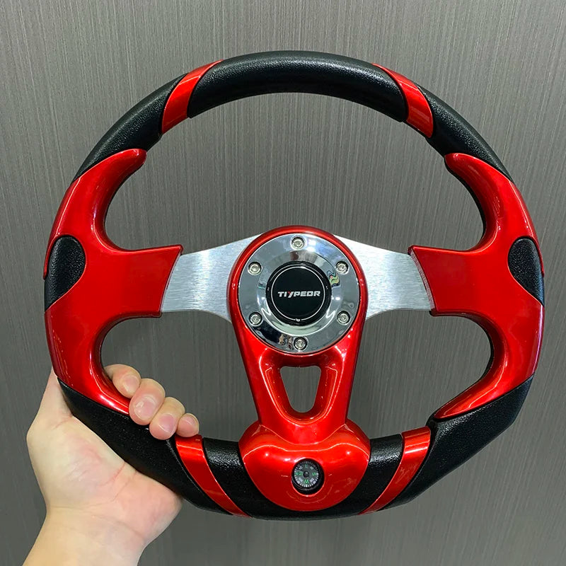 New Game Style Customize Sport Steering Wheel 320mm PU Volante Deportivo Leather Modified Kart Car Steering Wheel 13inch