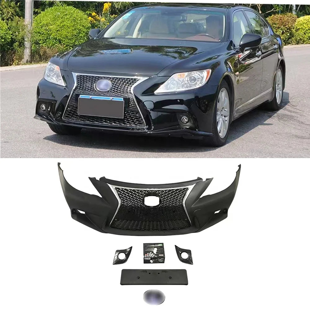 Car Front Bumper for 2006-2012 Lexus LS460 Car Bodykit for LEXUS LS460 to ISF Style  Front Bumper Plastic Materia