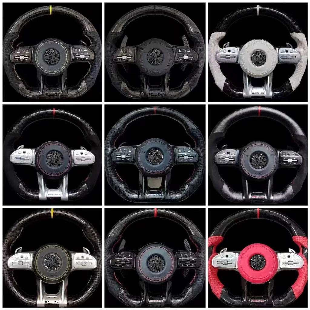 Hot-Selling Wholesale Steering Wheel for Mercedes ML W166 GL X166 2013-2015 Leather AMG Performance Steering Wheel