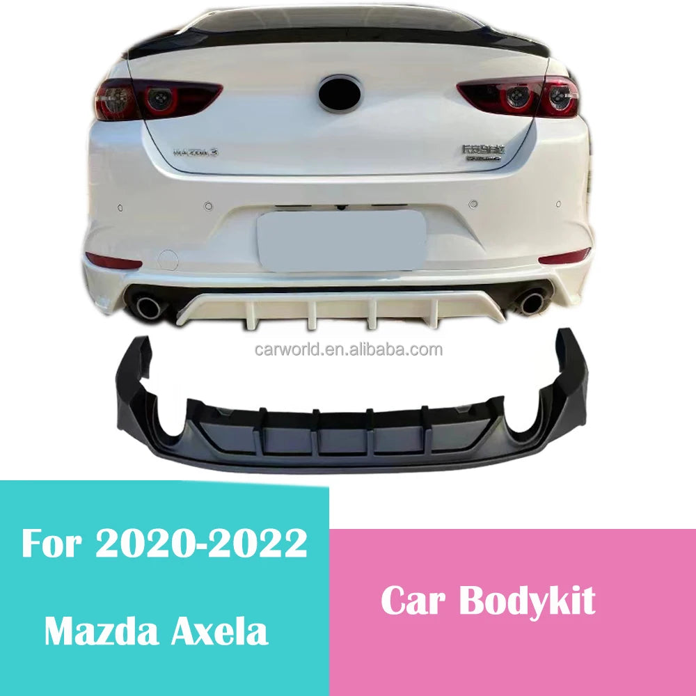 Car Bodykit for Mazda 3 Axela for 2020 2021 2022  MAZDA 3 Axela  Front Lip Rear Lip Sideskirts Plastic Material