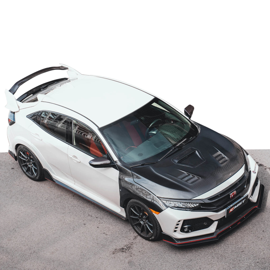 High Quality Body Kits for Honda civic Type R 2018 2019 2020 Front Lip Diffuser Fender and Hood for Civic Type R Bodykit