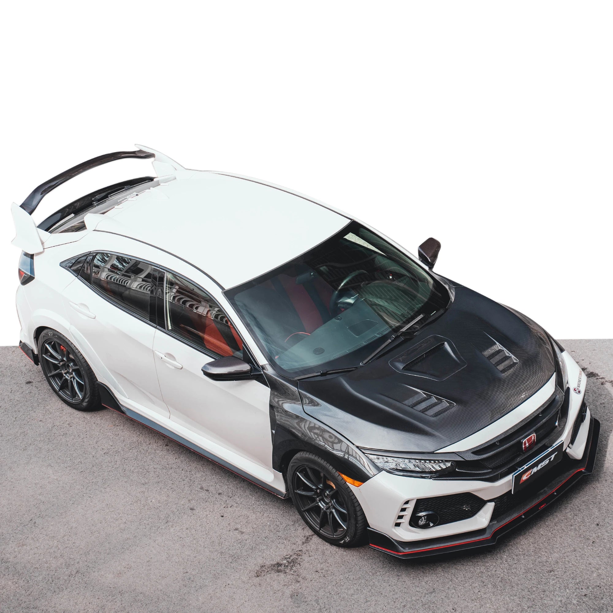 High Quality Body Kits for Honda civic Type R 2018 2019 2020 Front Lip Diffuser Fender and Hood for Civic Type R Bodykit