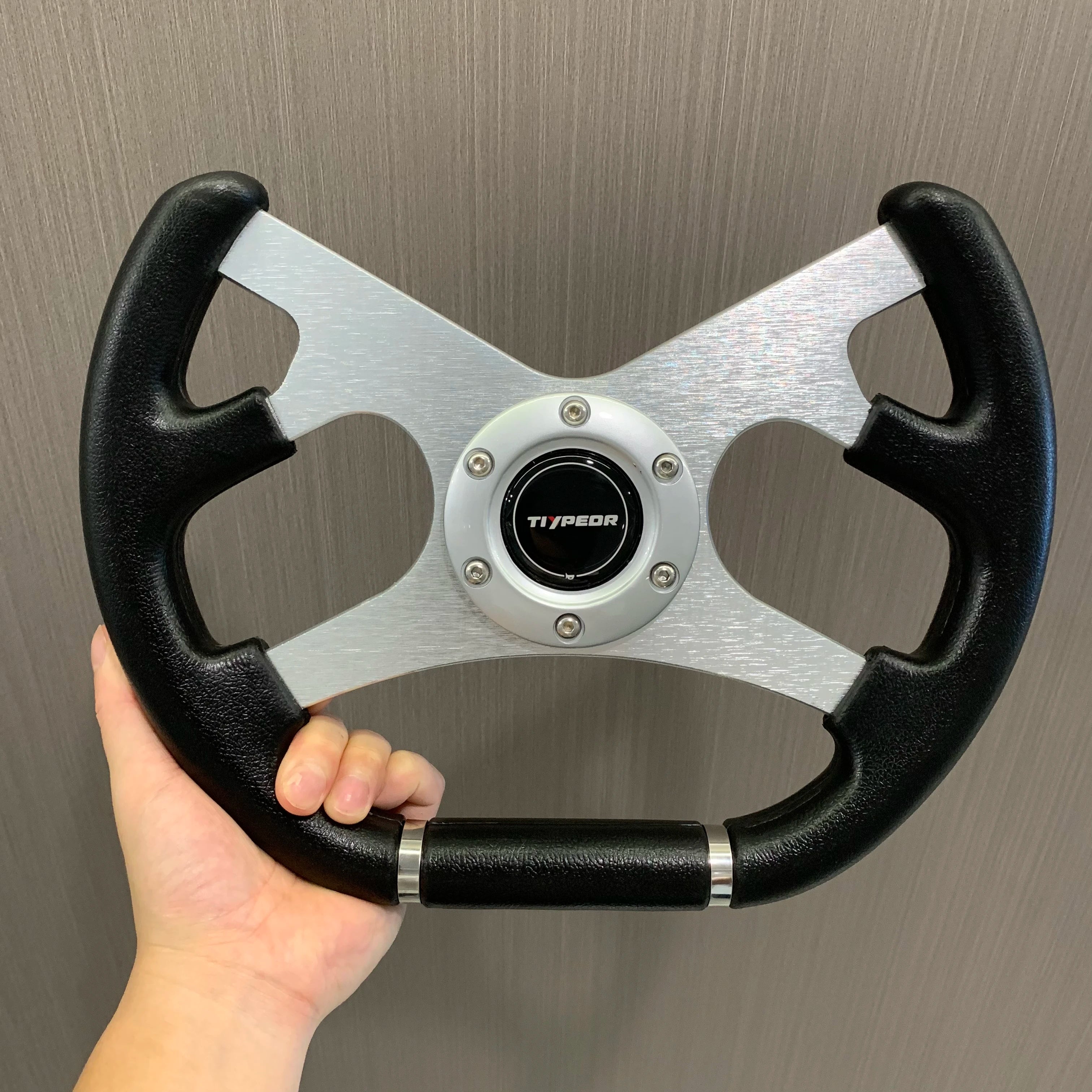 New Arrival Kart Style Volante Game Steering Wheel 13inch Universal Racing PU Leather Steering Wheel Auto Accessories With Horn