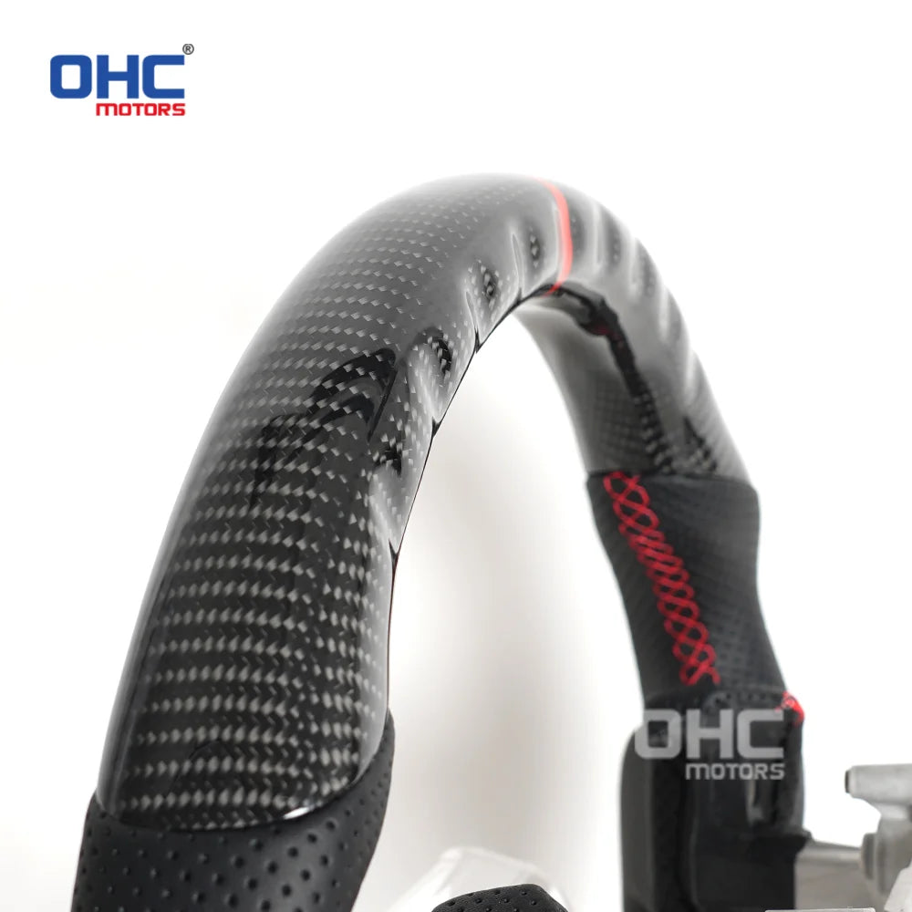 USA Stock Glossy Real Carbon Fiber Steering Wheel for Infiniti G35 Carbon Steering Wheel 2004 2005 2006 2007