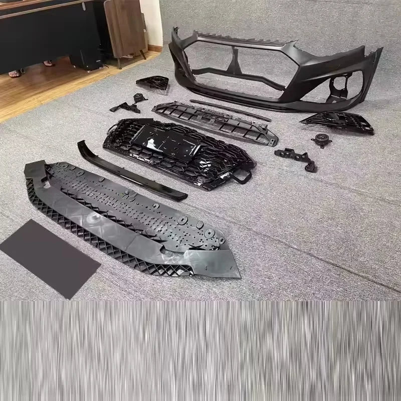 US Stock Deal RS4 Style Front Bumper Kit for Audi A4 B9.5 2020-2024 Performance Conversion With Black Honeycomb Grille