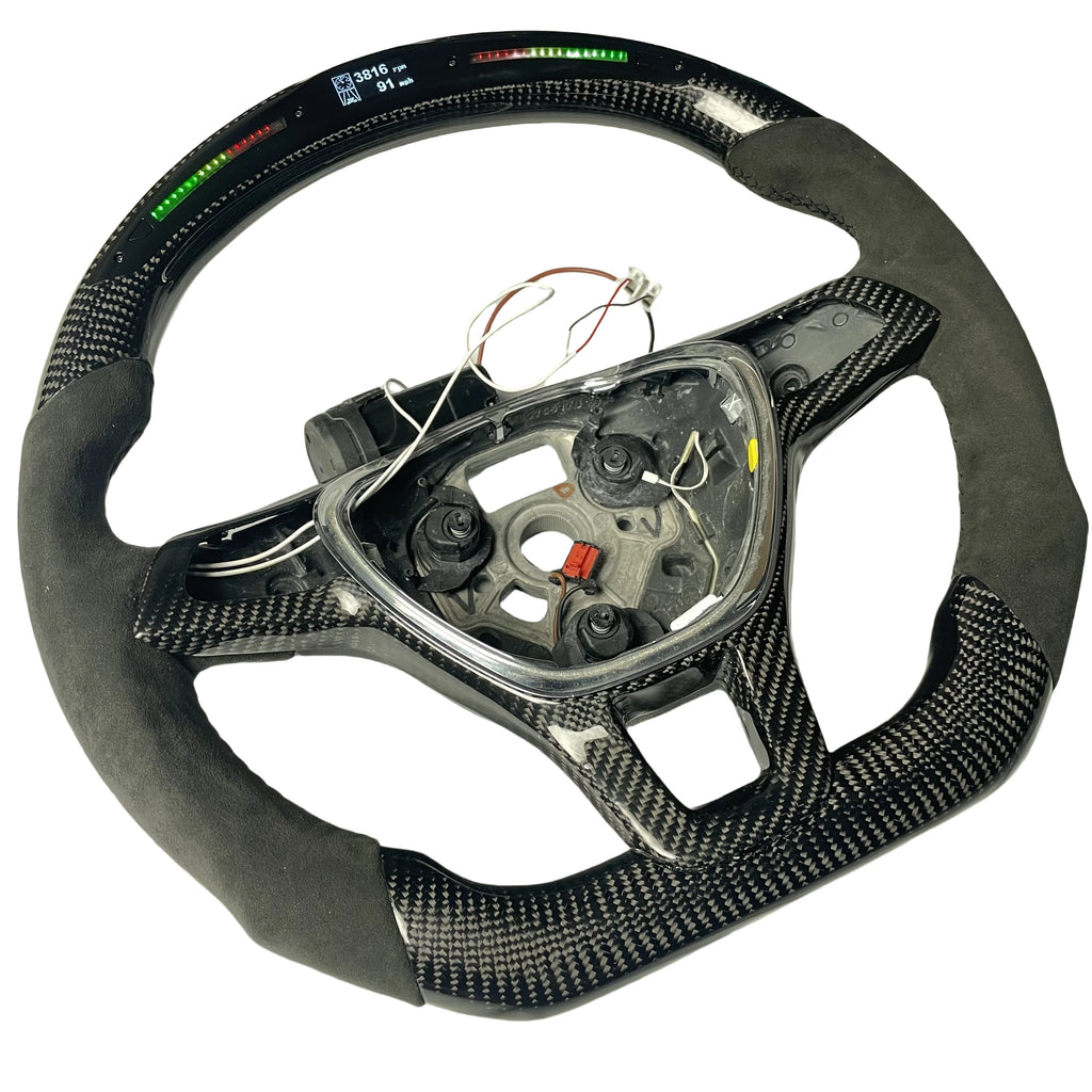 Durable Genuine Carbon Fiber LED Car Steering Wheel for VW Golf Mk7 Gti GTR GTS GTD Sports Style Design