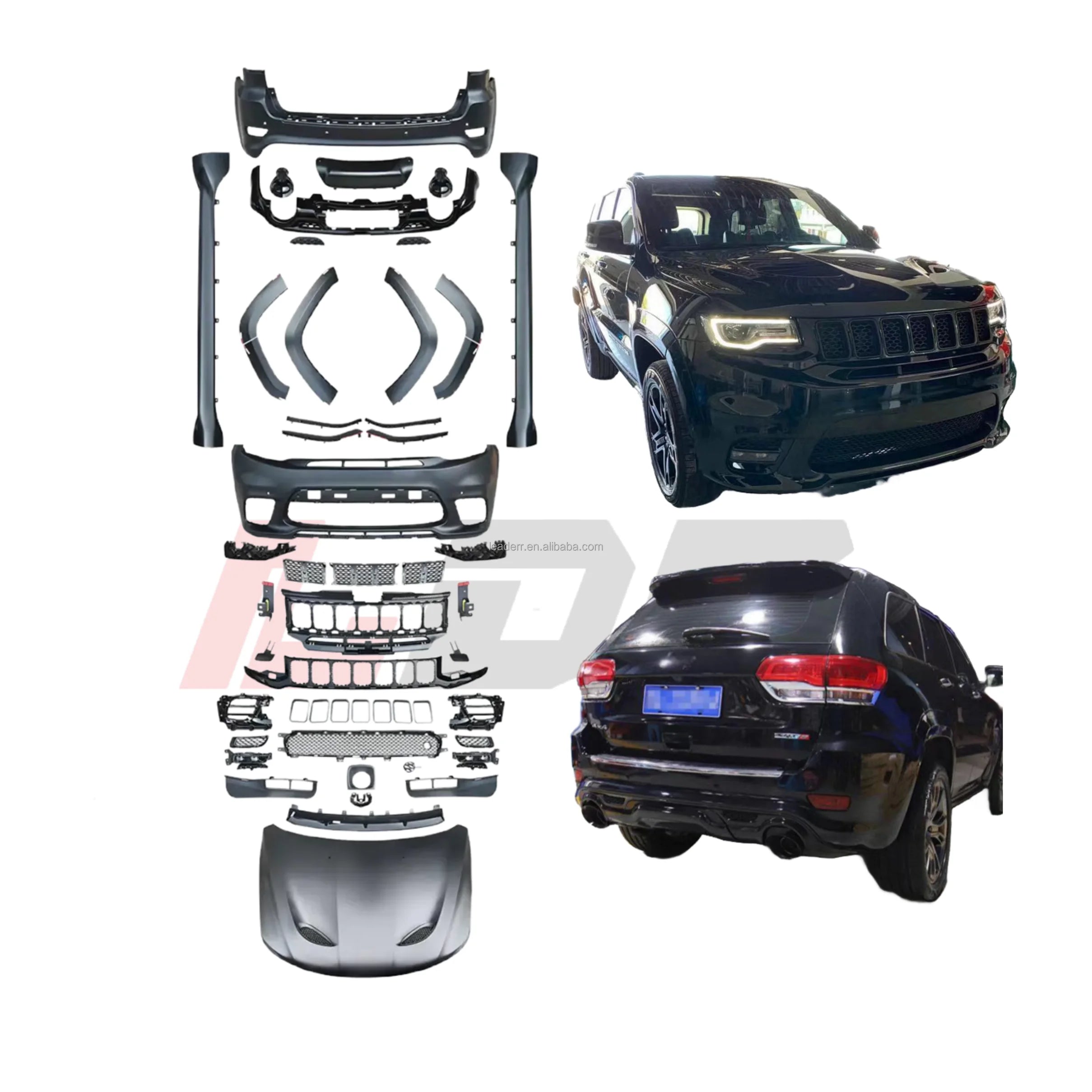 Bodykit for Jeep Grand Cherokee SRT8 2011-2023 Auto Facelift Refit Modification Car Conversion Bumper Headlight Easy Installment