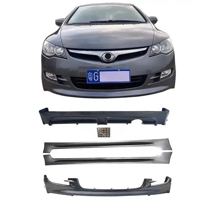 Front Lip Rear Lip Side Skirts  for Honda Civic 2006-2008 Body Kit ABS Material Diffuser Bumper Car Accessories Parts