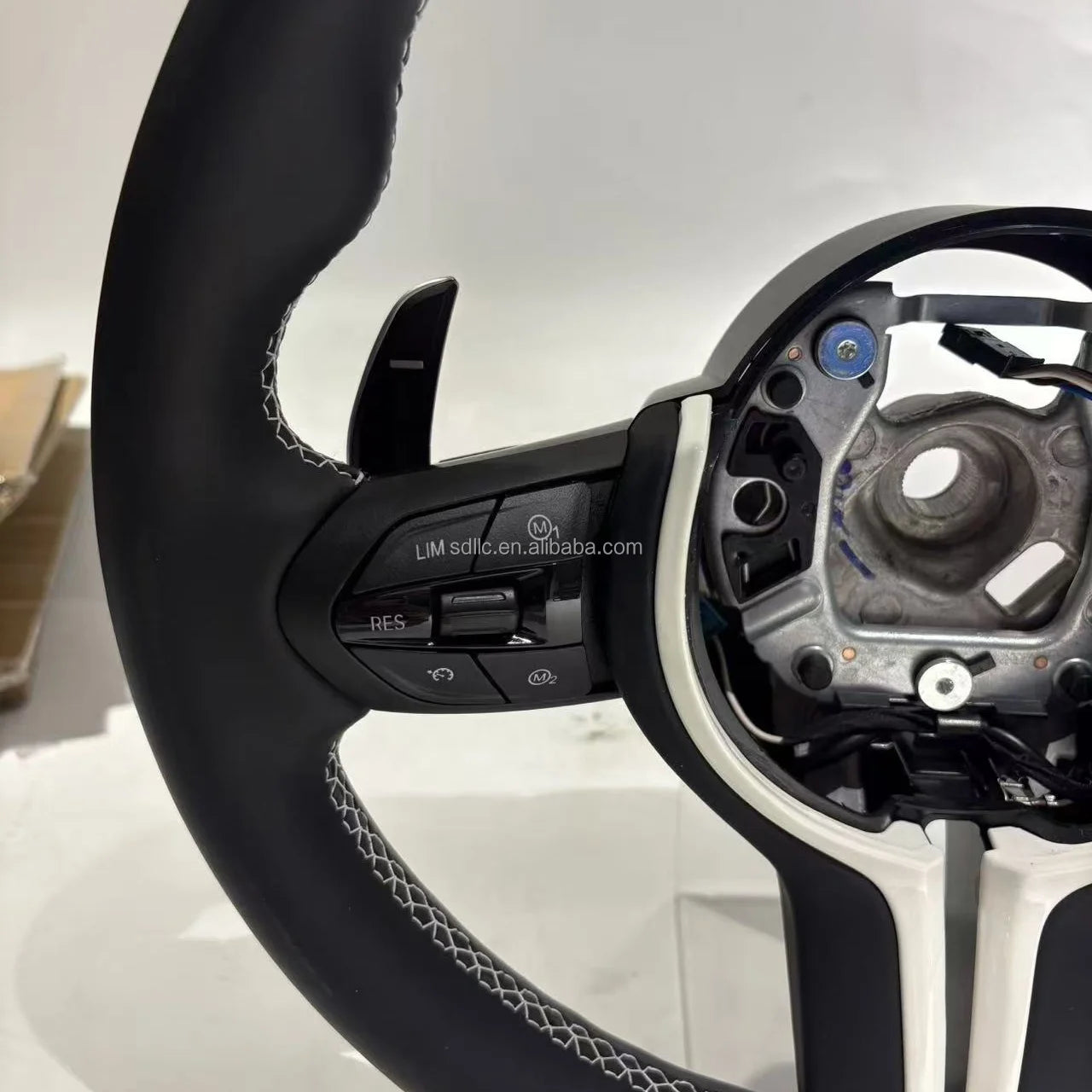 M Sport Carbon Fiber 4-Spoke LED Steering Wheel for F80/F30/F10/E60/E90/E92/F01/F11/F15/X5/E70/E71/F16/M5/M3/M4/F82 Models