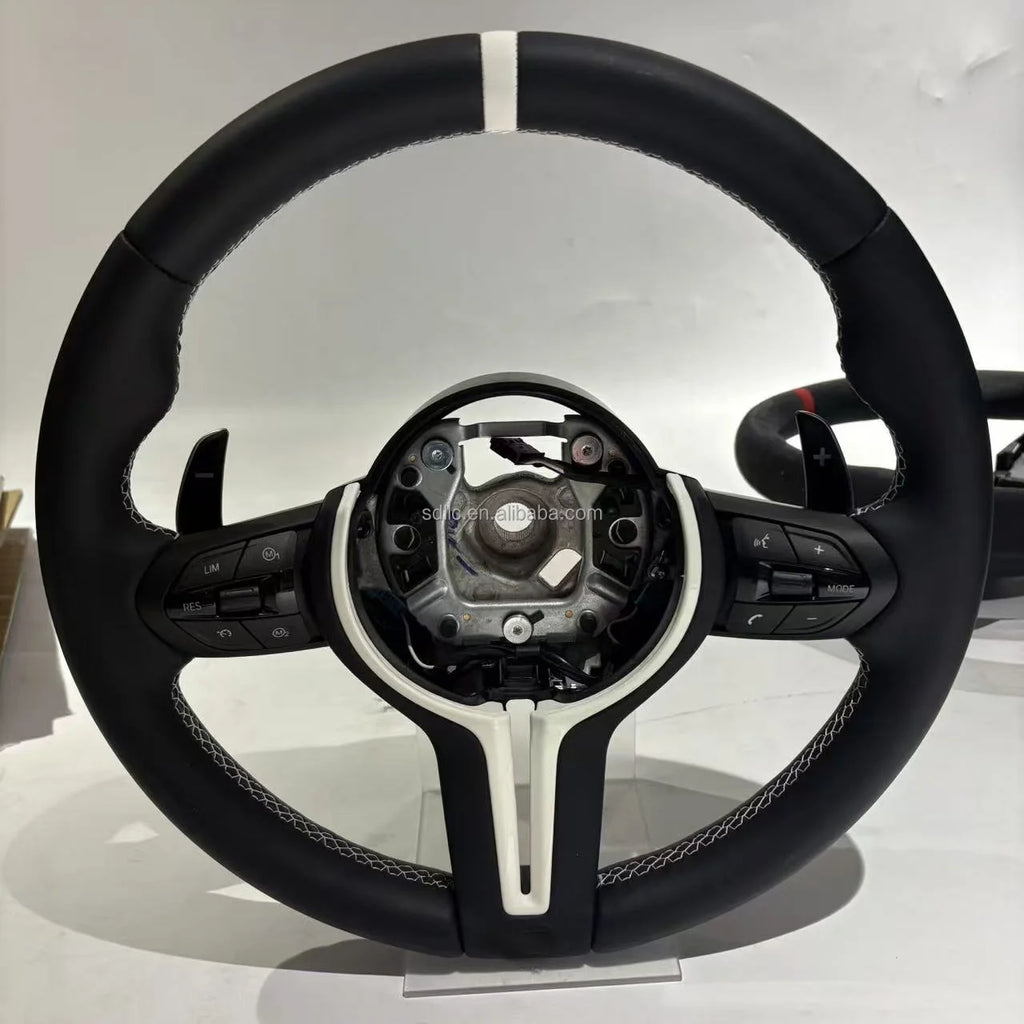 M Sport Carbon Fiber 4-Spoke LED Steering Wheel for F80/F30/F10/E60/E90/E92/F01/F11/F15/X5/E70/E71/F16/M5/M3/M4/F82 Models