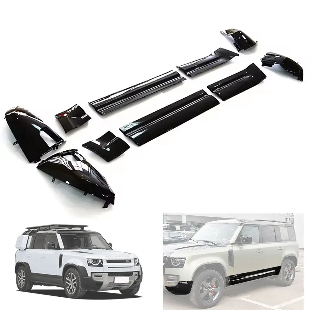 Car Decoration Part Black Edition BodyKit Door Side Skirts Vehicle Side Panel for Land Rover Defender 90 110