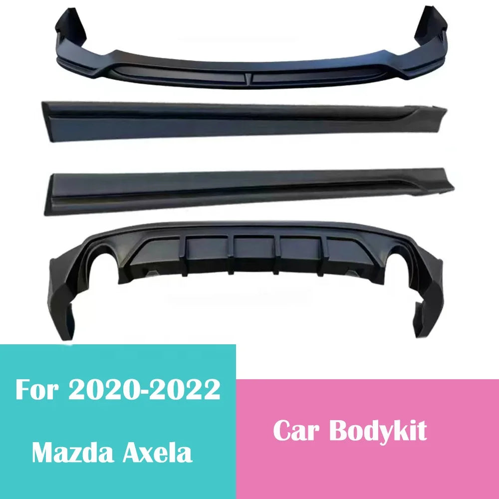 Car Bodykit for Mazda 3 Axela for 2020 2021 2022  MAZDA 3 Axela  Front Lip Rear Lip Sideskirts Plastic Material