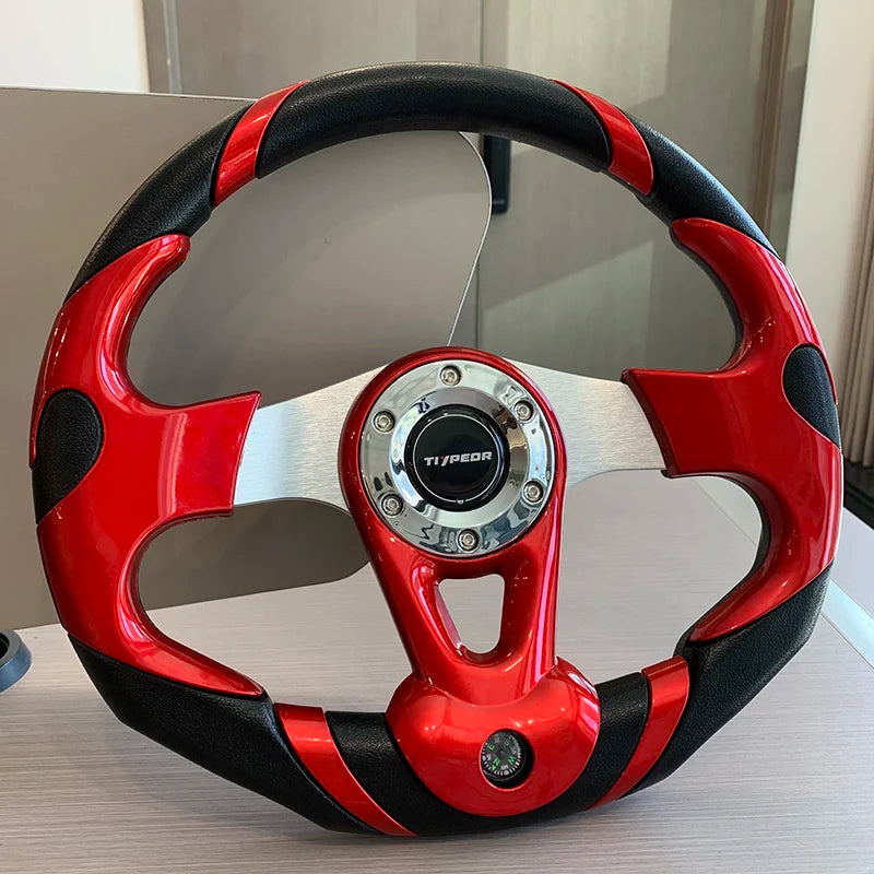 New Game Style Customize Sport Steering Wheel 320mm PU Volante Deportivo Leather Modified Kart Car Steering Wheel 13inch