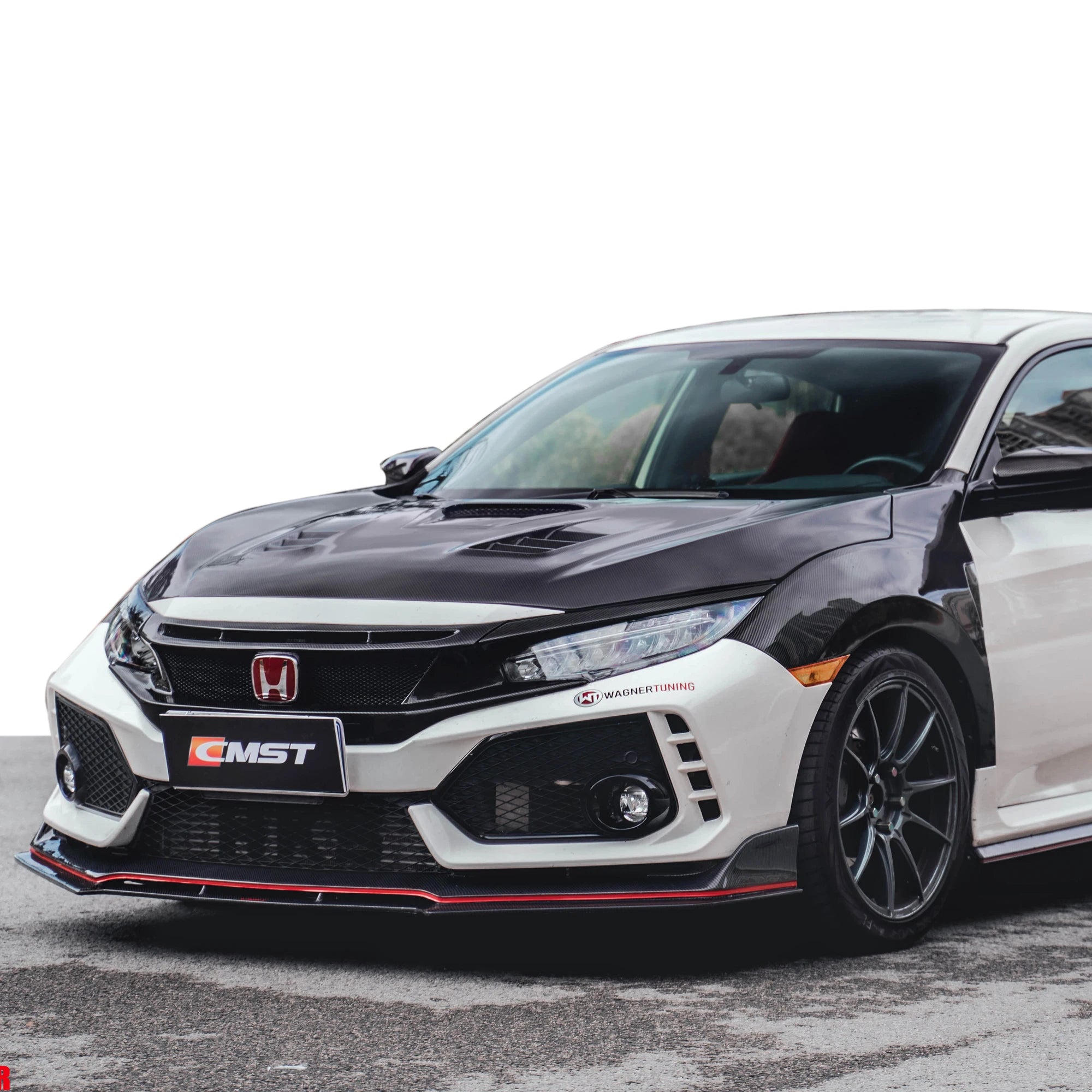 High Quality Body Kits for Honda civic Type R 2018 2019 2020 Front Lip Diffuser Fender and Hood for Civic Type R Bodykit