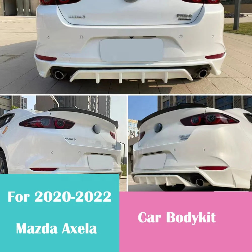 Car Bodykit for Mazda 3 Axela for 2020 2021 2022  MAZDA 3 Axela  Front Lip Rear Lip Sideskirts Plastic Material