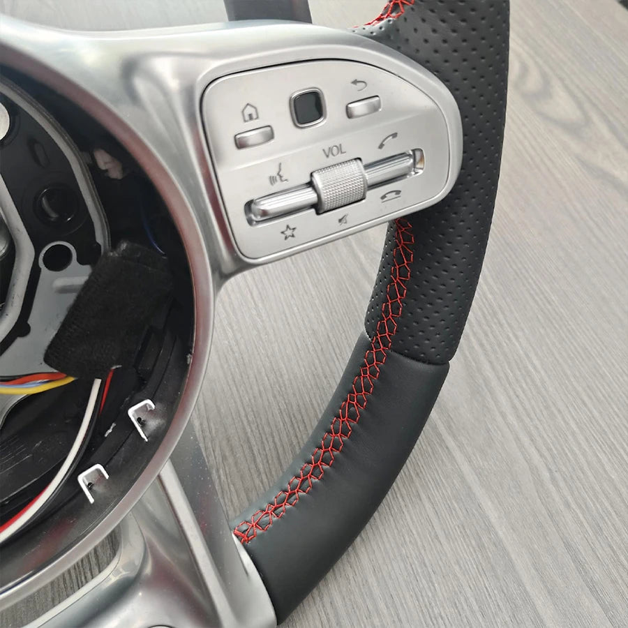 For Mercedes AMG a B C E S G V Series Flat Bottom Car Driving Modification Steering Wheel