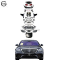 W221 to W222 Body Kit for Mecedes-Benz 2009+ W221 Old to New W222 S63 AMG S65 AMG Front Bumper Rear Bumper Head Lamp