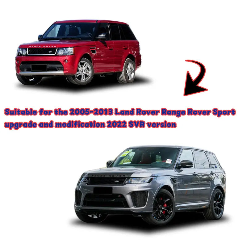 For 2005-2013 for Land Rover for Range Rover Sports SVR Exterior Upgrade Kit New Model Front Bumper Replacement in ABS Material