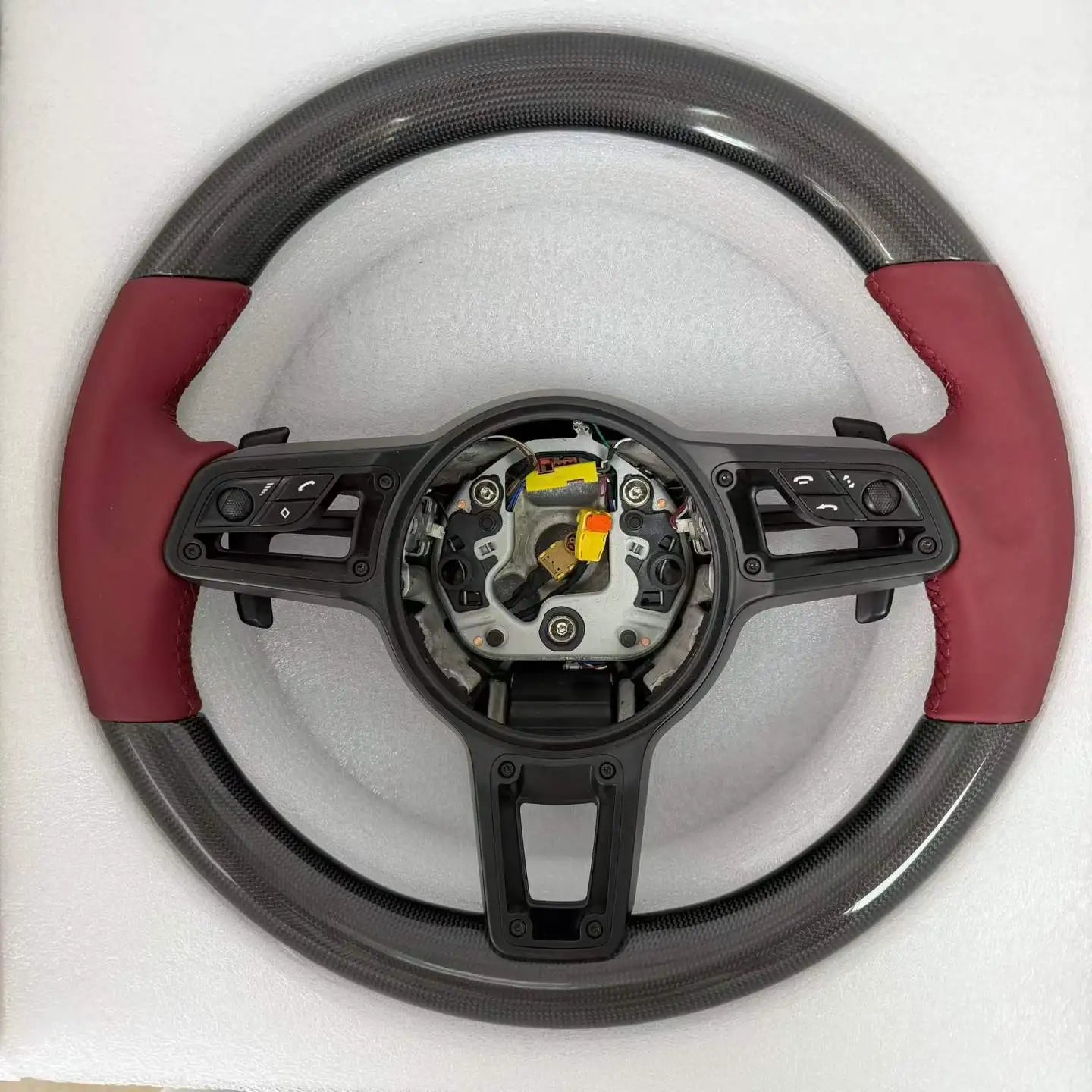 Upgrade Volant Full Leather Steering Wheel for Porsche Panamera Cayenne Taycan Macan Cayman 987 911 718 996 997 981 957 Models