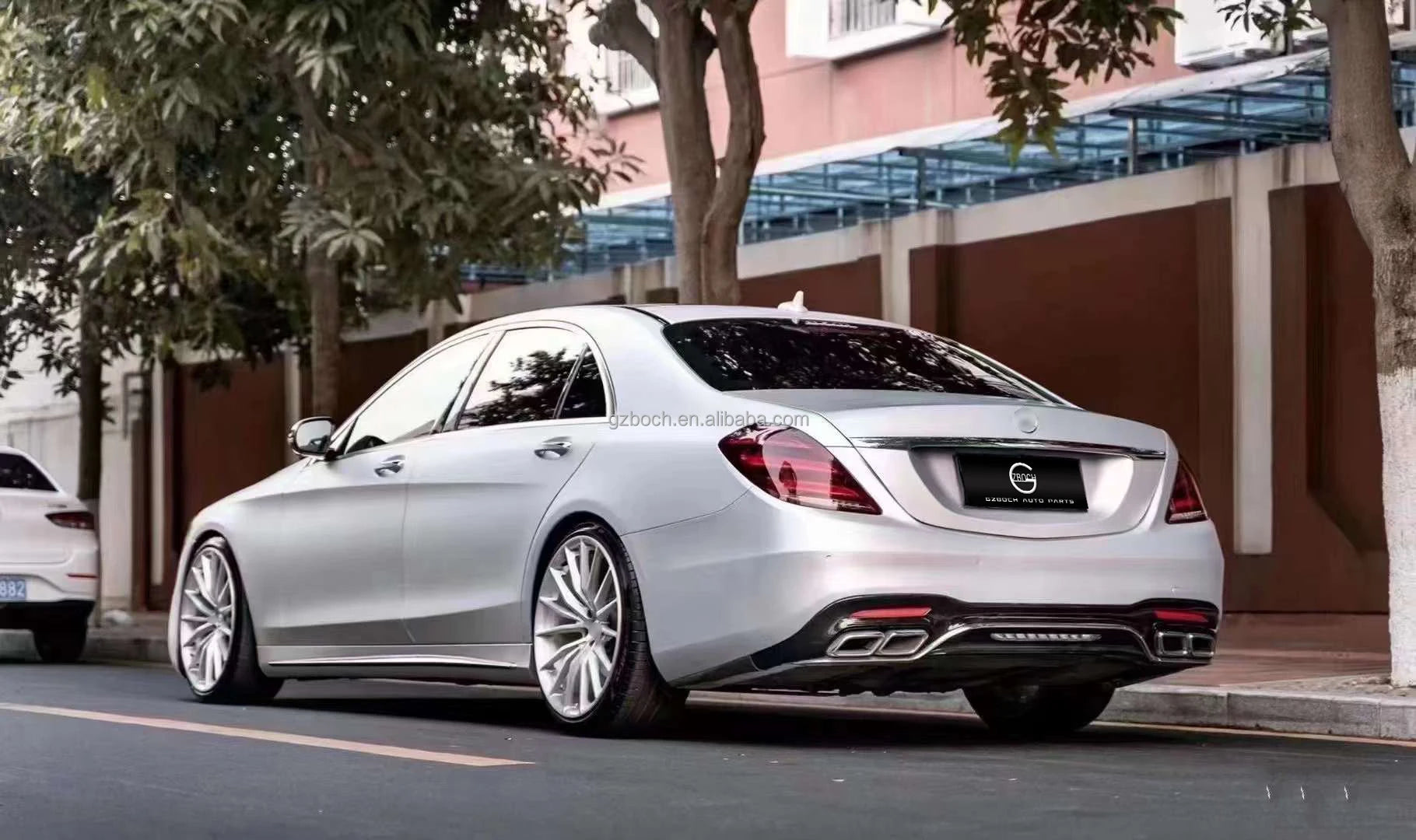 W221 to W222 Body Kit for Mecedes-Benz 2009+ W221 Old to New W222 S63 AMG S65 AMG Front Bumper Rear Bumper Head Lamp