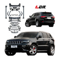 New LDR High Quality Grand Cherokee 2013-2021 Bumper Upgrade Kit SRT8 Style Hood LED Headlights Clips Universal Fitment 1 Year