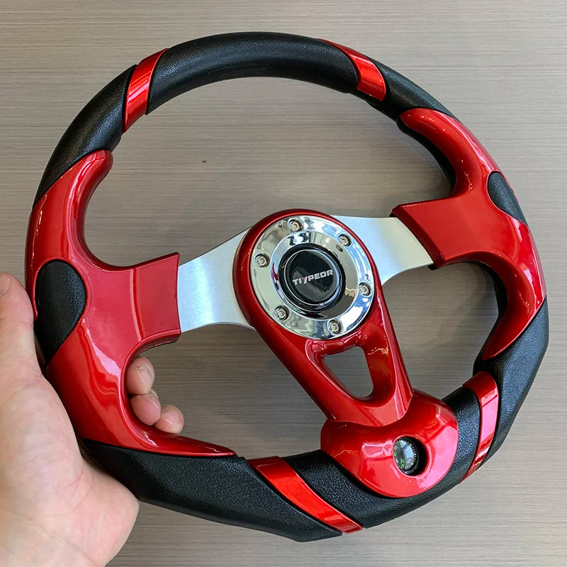 New Game Style Customize Sport Steering Wheel 320mm PU Volante Deportivo Leather Modified Kart Car Steering Wheel 13inch
