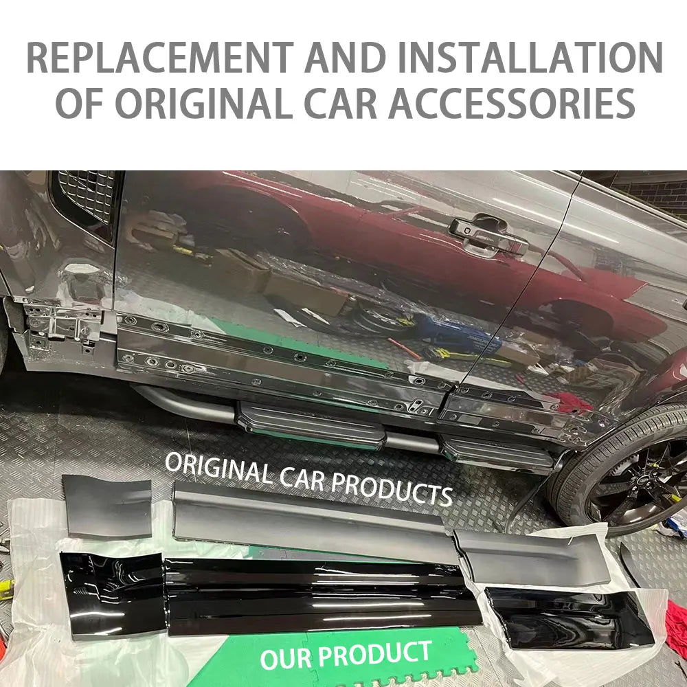 Car Decoration Part Black Edition BodyKit Door Side Skirts Vehicle Side Panel for Land Rover Defender 90 110