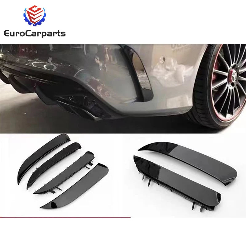 CLA Class W117 2017-2019 Year Sport Auto Exterior Parts Front Bumper Vents Canards Fins Rear Bumper Vent Plastic Side Fender O
