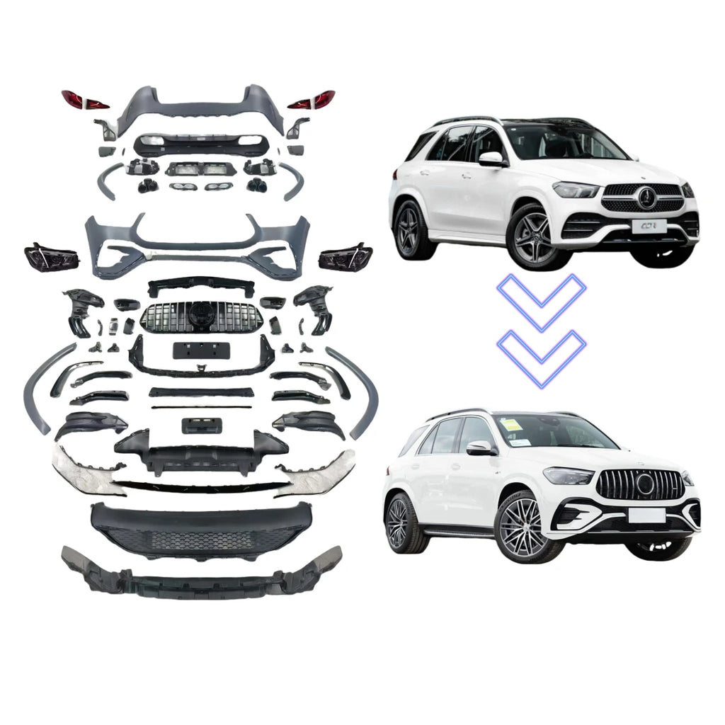 2020-2023 Mercedes GLE Class W167 Body Kit Upgrade Includes Headlights Taillights Front Bumper for 2024-2026 GLE53 AMG New