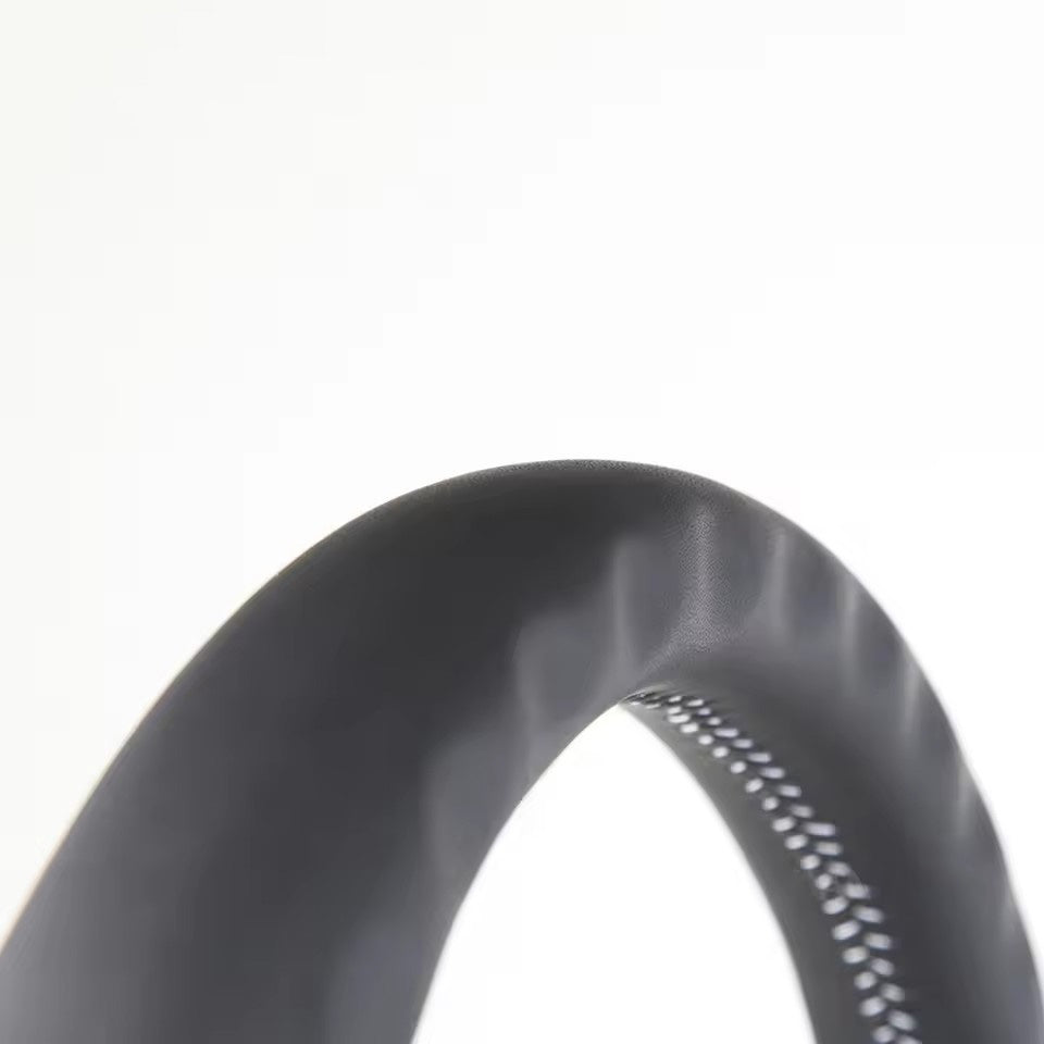 Full Leather Steering Wheel for Audi RS3 RS4 RS5 2012-2016 S3 S4 S5 A3 A4 A5 Steering Wheel Black Smooth Leather Racing Wheel