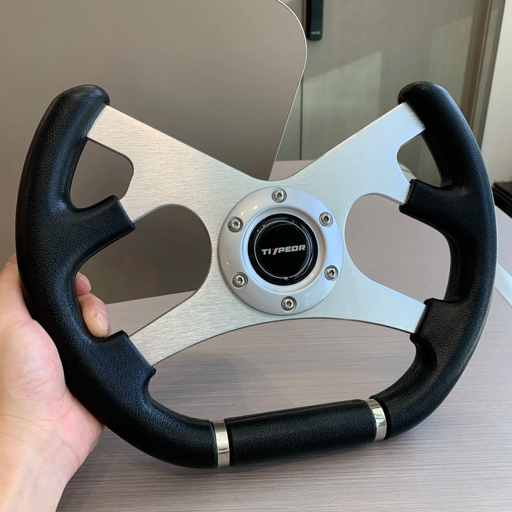New Arrival Kart Style Volante Game Steering Wheel 13inch Universal Racing PU Leather Steering Wheel Auto Accessories With Horn