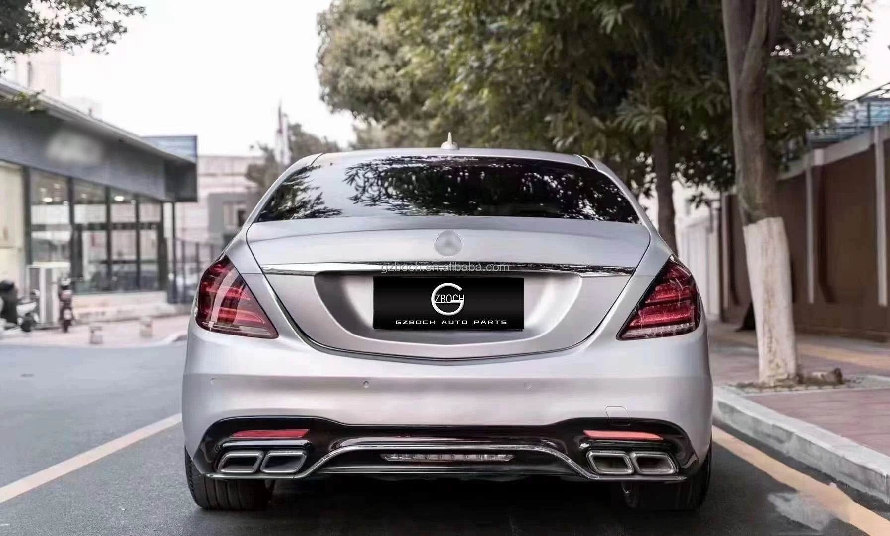 W221 to W222 Body Kit for Mecedes-Benz 2009+ W221 Old to New W222 S63 AMG S65 AMG Front Bumper Rear Bumper Head Lamp