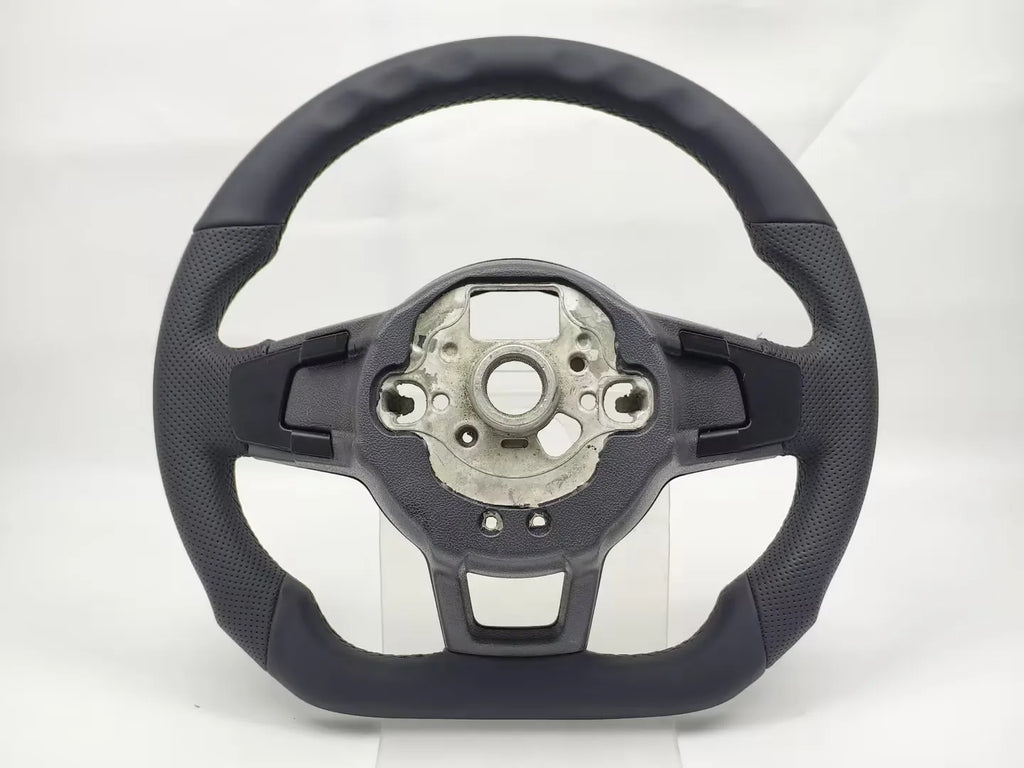 Sport Style Half Leather Carbon Fiber Steering Wheel for VW Volkswagen Golf 5 6 7 R MK5 MK6 MK7 MK7.5 Gti Polo Passat CC B8 B6