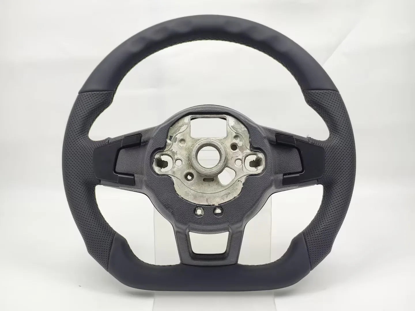 Sport Style Half Leather Carbon Fiber Steering Wheel for VW Volkswagen Golf 5 6 7 R MK5 MK6 MK7 MK7.5 Gti Polo Passat CC B8 B6