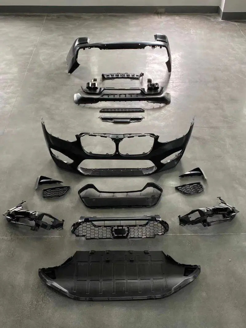 X3 G01 Auto Part Car Bodykit Full Body Kit Set Upgrade F97 X3M Modified Facelift Grille Rear Bumper Spoiler Diffuser Lip