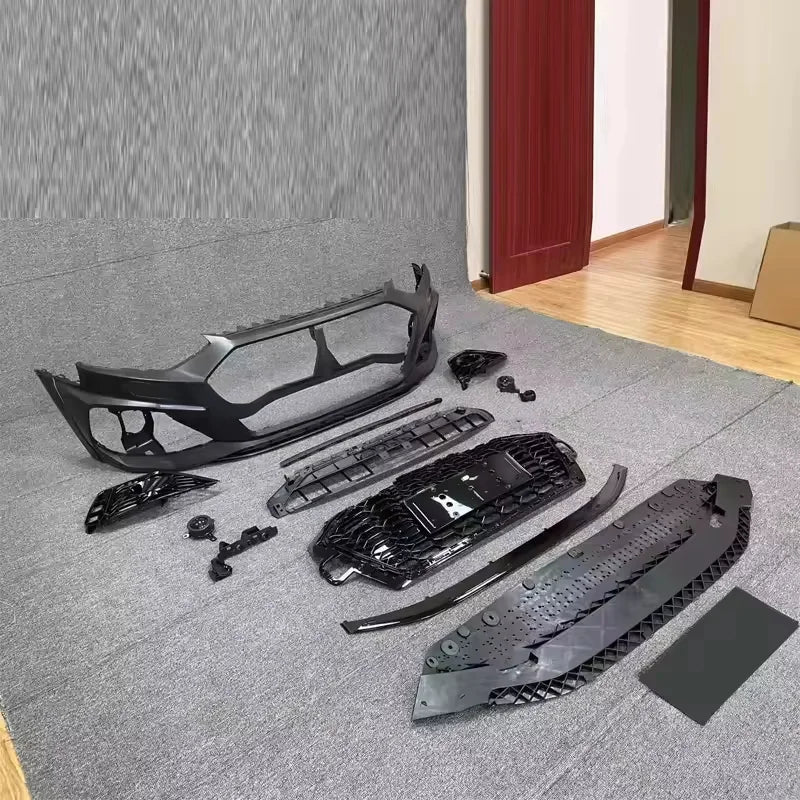 US Stock Deal RS4 Style Front Bumper Kit for Audi A4 B9.5 2020-2024 Performance Conversion With Black Honeycomb Grille