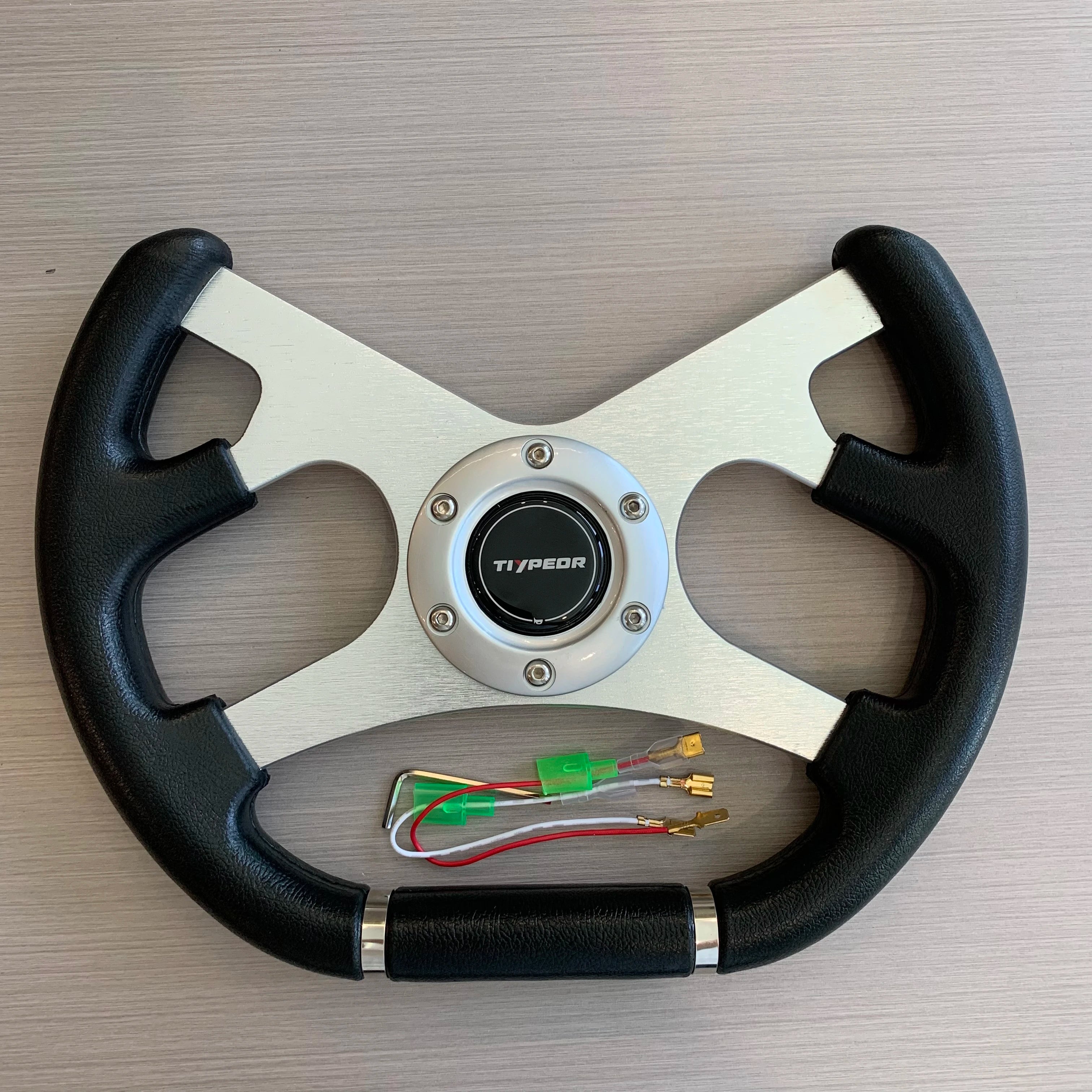 New Arrival Kart Style Volante Game Steering Wheel 13inch Universal Racing PU Leather Steering Wheel Auto Accessories With Horn