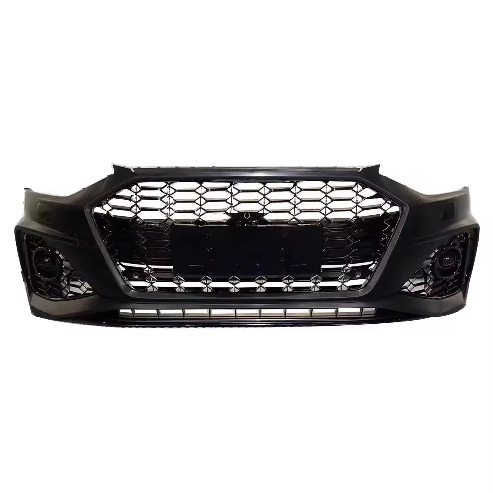 US Stock Deal RS4 Style Front Bumper Kit for Audi A4 B9.5 2020-2024 Performance Conversion With Black Honeycomb Grille