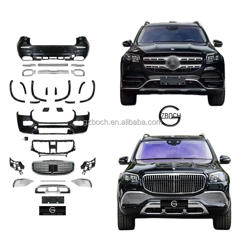Genuine Bodykit for Benz GLS 2019+ X167 Facelift Maybach Car Grille MBH Front Car Bumper Rear Car Bumper GLS to Maybach Bodykit