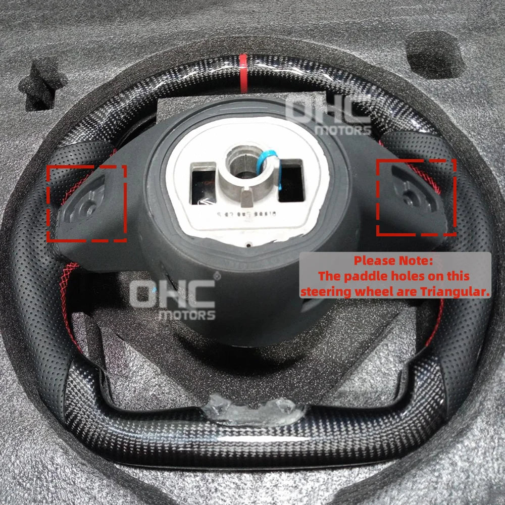 EU Stock Real Carbon Fiber Steering Wheel for Mercedes Lenkrad W205 (2015-2018) W213 W246 C218 Volante W166 W222 W/ Paddle Holes