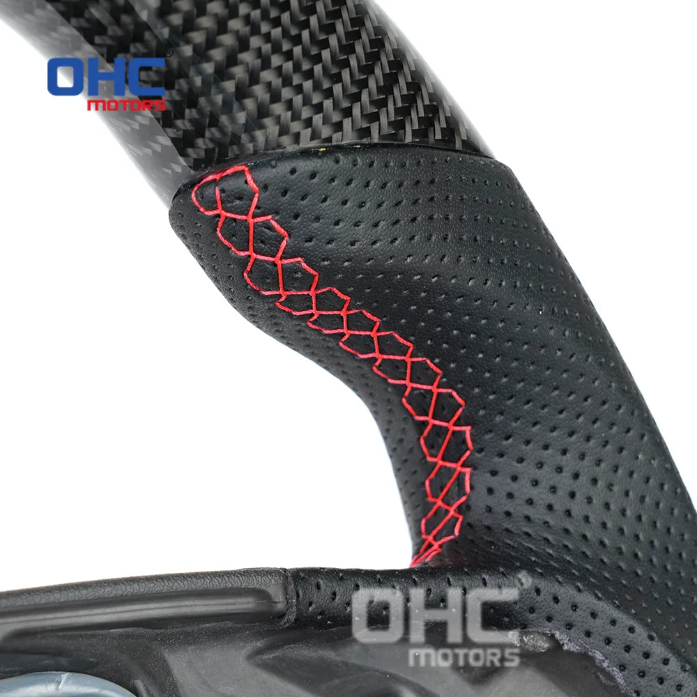 EU Stock Real Carbon Fiber Steering Wheel for Mercedes Lenkrad W205 (2015-2018) W213 W246 C218 Volante W166 W222 W/ Paddle Holes